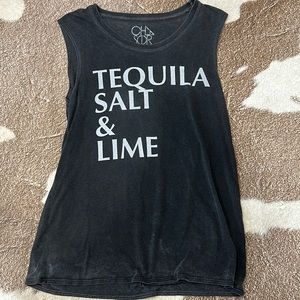 Chaser Tequila Salt & Lime Muscle Tee Size S